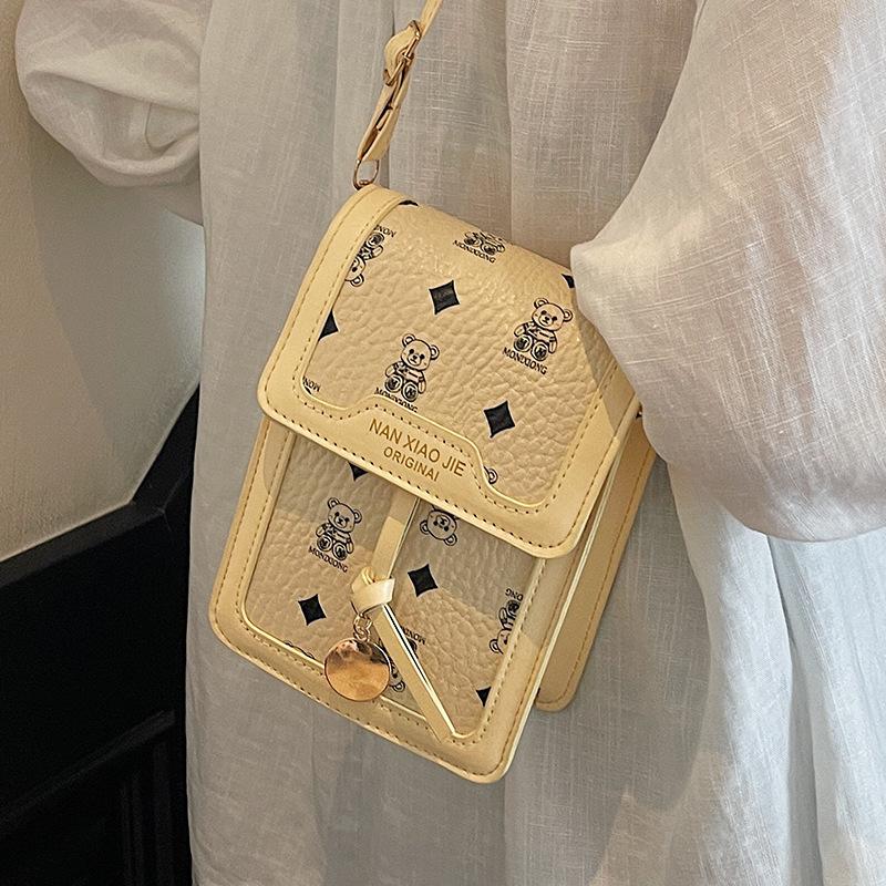 Premium Sense Niche Mobile Phone Bag Women's 2025 New Textured Shoulder Bag Summer Versatile Printed Messenger Bag