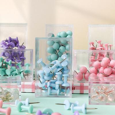 Tableau à punaises en métal Punaises en plastique Fournitures de reliure de bureau Punaise Tableau