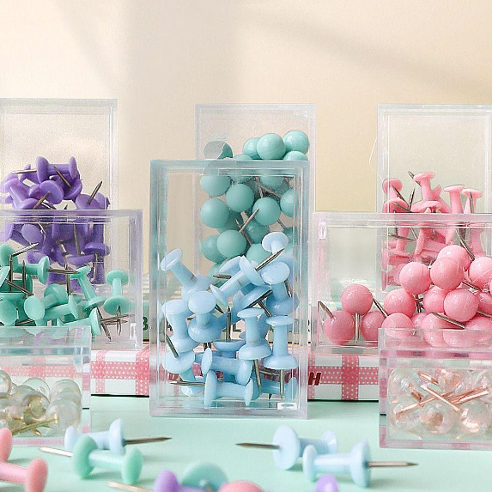 Metal Thumbtack Board Pins Colorful Pushpin Office Binding Supplies Thumbtack  Office