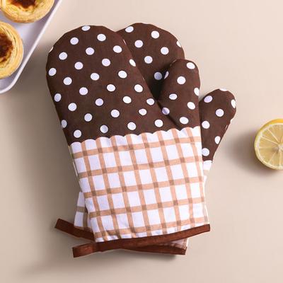 Homeson Oven Glove 2-piece Set (Dot) Baking Kitchen Gloves