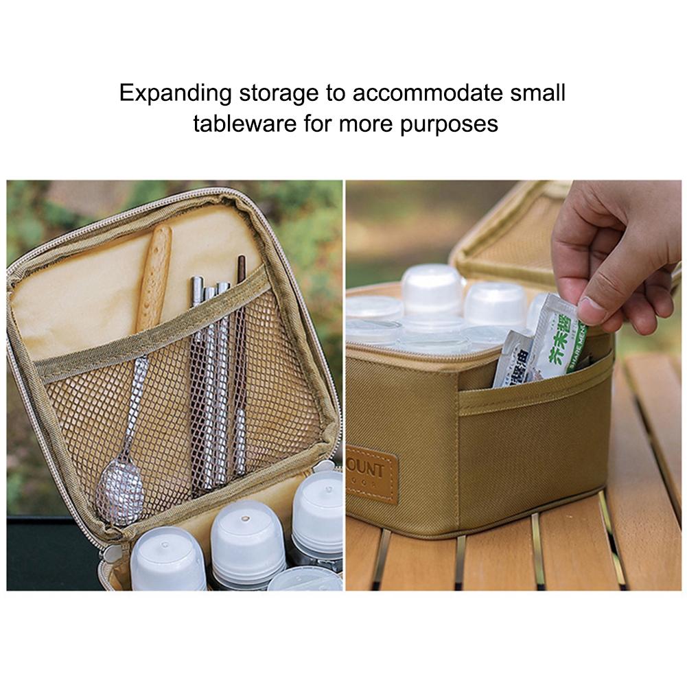 Portable Pepper Spice Storage Jars Set For Outdoor Picnic Camping BBQ Oil Seasoning Containers Bottle Storage Bag Picnic Basket