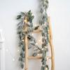 Artificial Christmas Flocked Cedar Garland, Christmas Rattan Decorations, Staircase, Fireplace, Wall and Door Decorations
