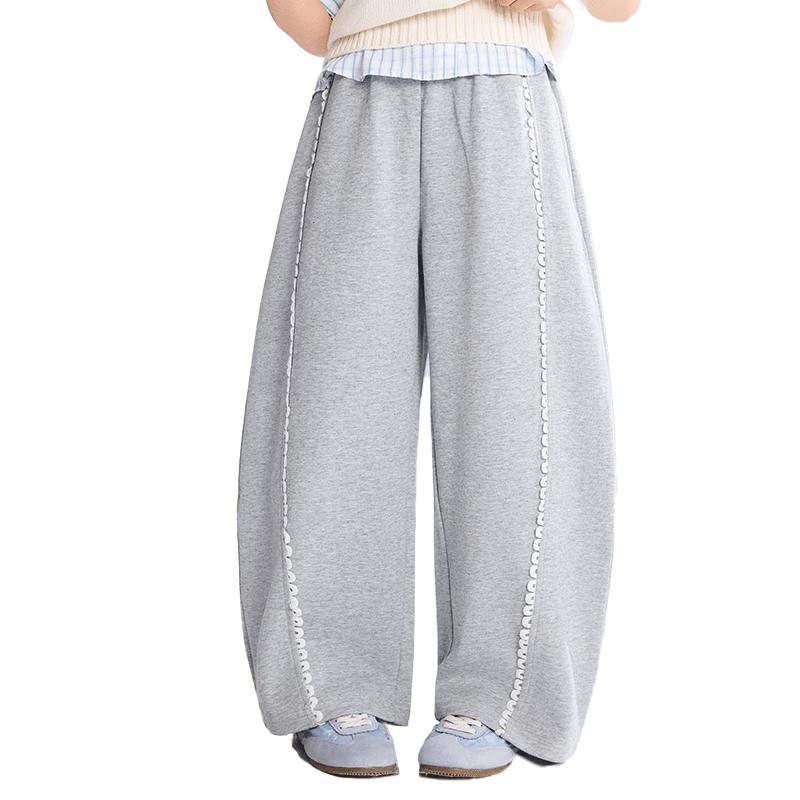 ASK JUNIOR Girls Lace Trim Knit Casual Pants 110