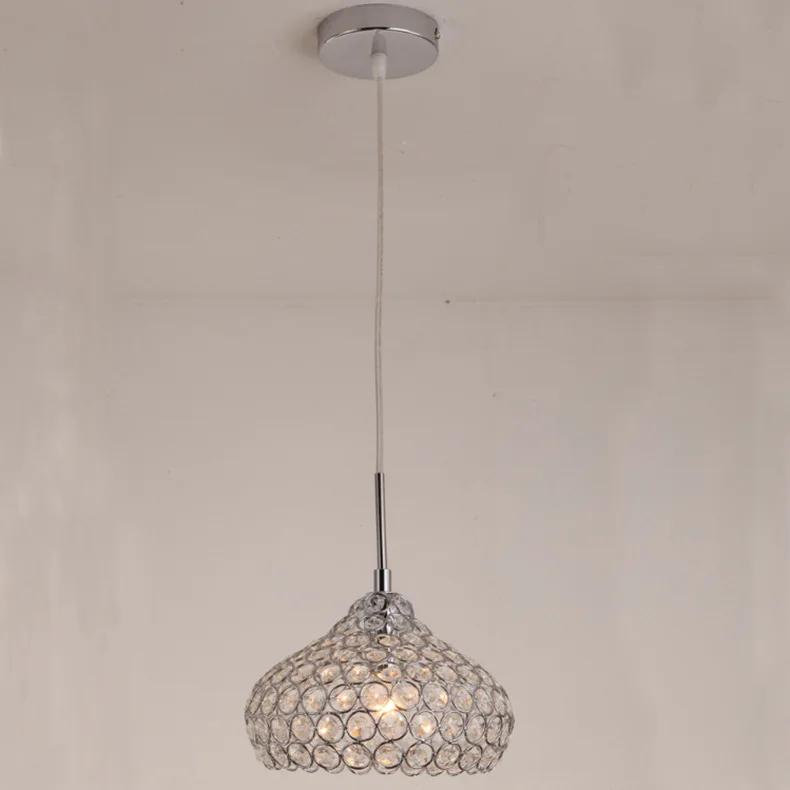 Single Head modern crystal pendant light lustres pendentes home decor fixture lighting Dia18cm crystal lamp