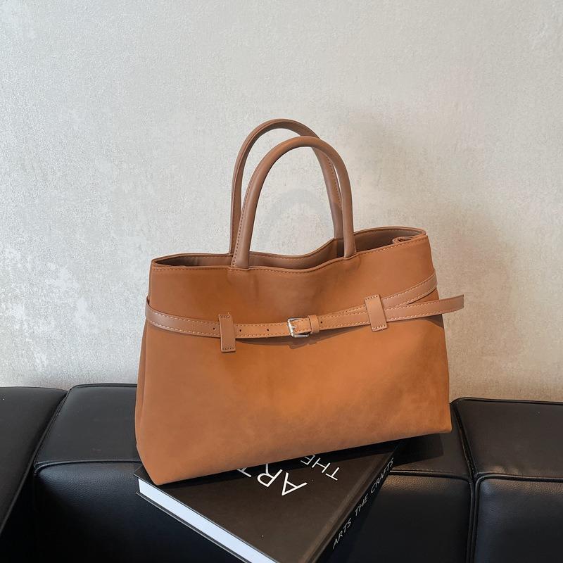 Autumn and Winter New Retro Matte Portable Tote Bag Trendy Versatile Large-capacity Commuting Shoulder Bag Underarm Bag