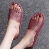 Indoor Woman Slippers Bedroom Slides Flat Crystal Shoes for Women Unique 2025 Luxury New Collection Shoe Summer Sandals On Sale