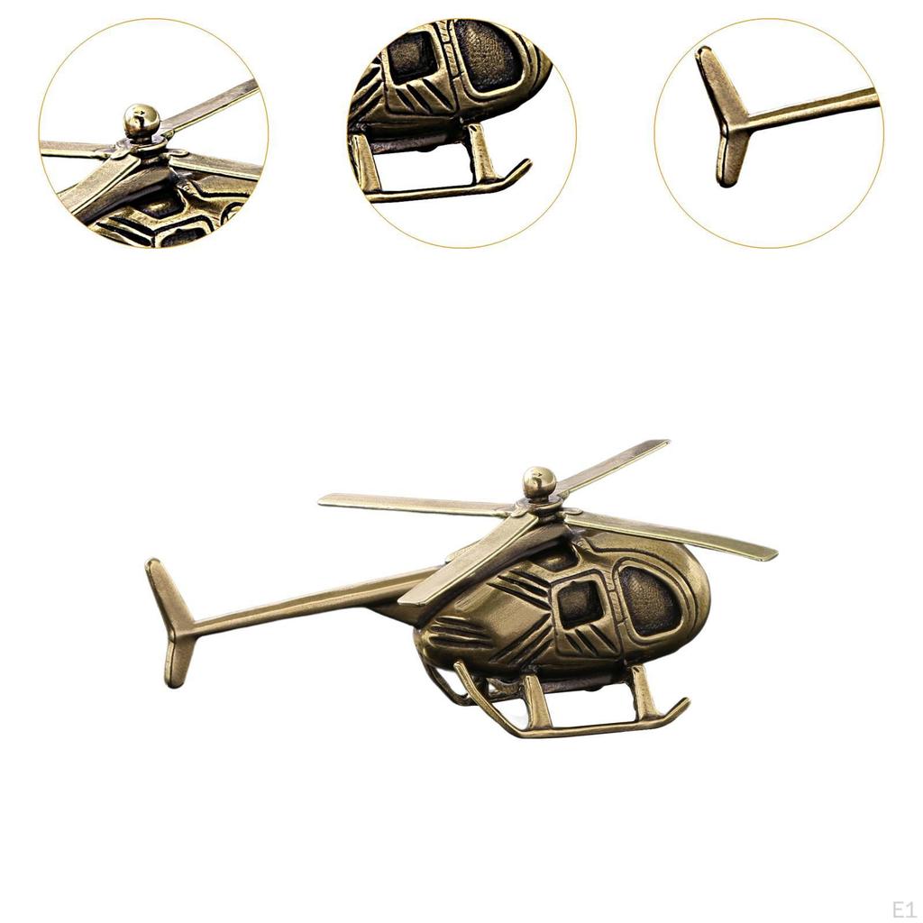 Messing Hubschraubermodell für Luftfahrt-Sammler, Desktop-Ornament für Zuhause/Büro