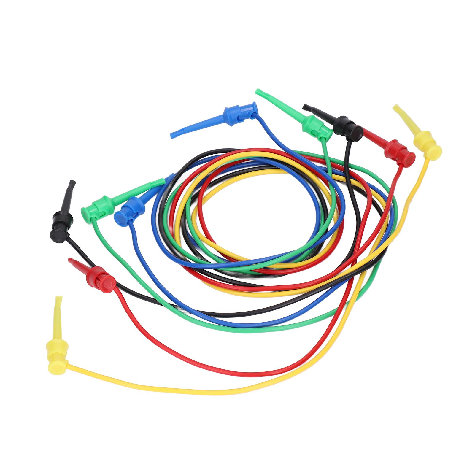 

5Pcs Hook Clip Test Dual Ended Testing Cable Wire Line Set Kit for Maintenance