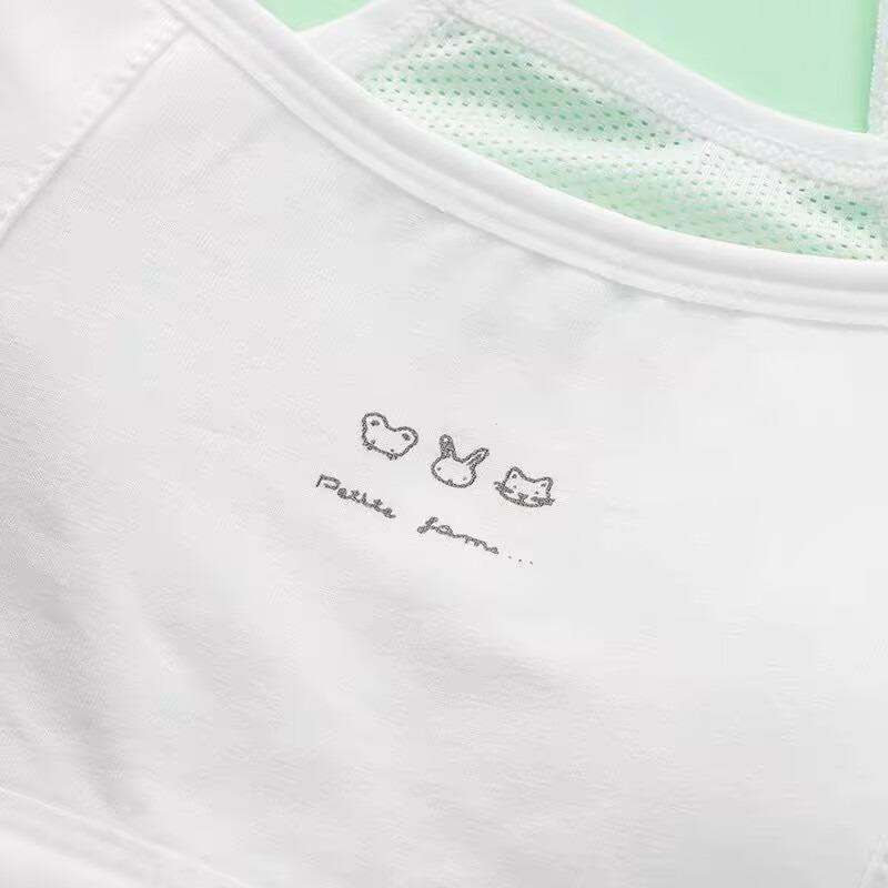 Girl  Cotton Sport Training Bra Kids Underwear Vest Crop Top
