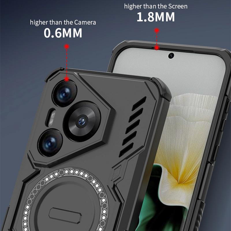 KEYSION Hollow Heat Dissipation Case for Huawei Pura 70 Pro+ Magnetic Cooling Shockproof Phone Cover for Huawei Pura 70 Ultra
