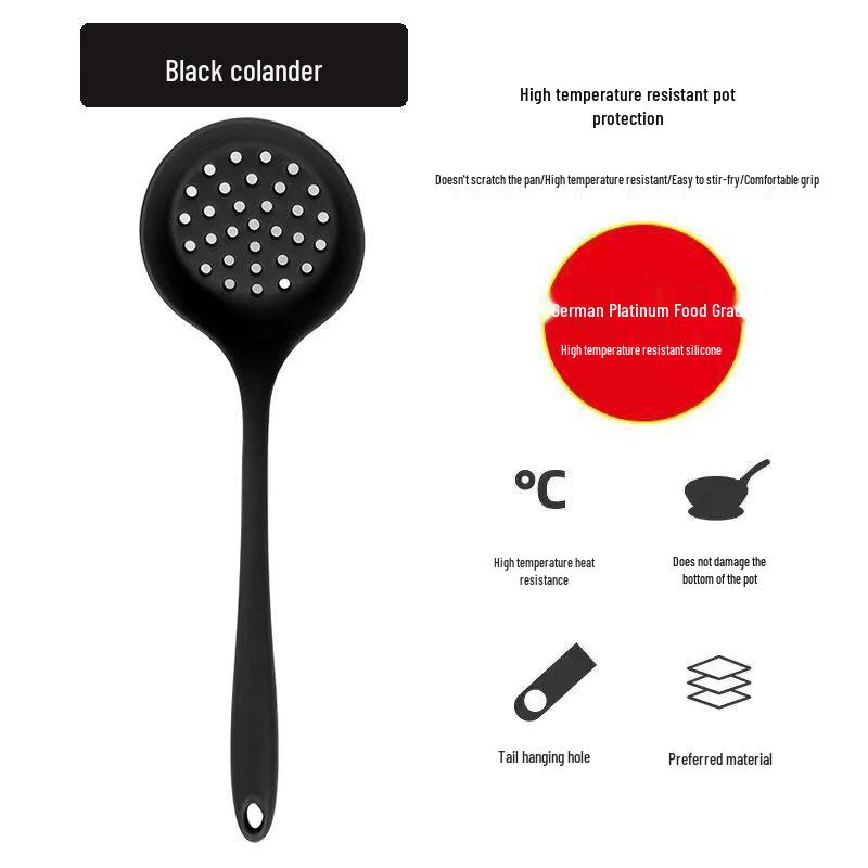 Heat-Resistant Silicone Spatula and Soup Ladle Set – Non-Stick, Food-Grade, Anti-Scald Kitchen Utensils