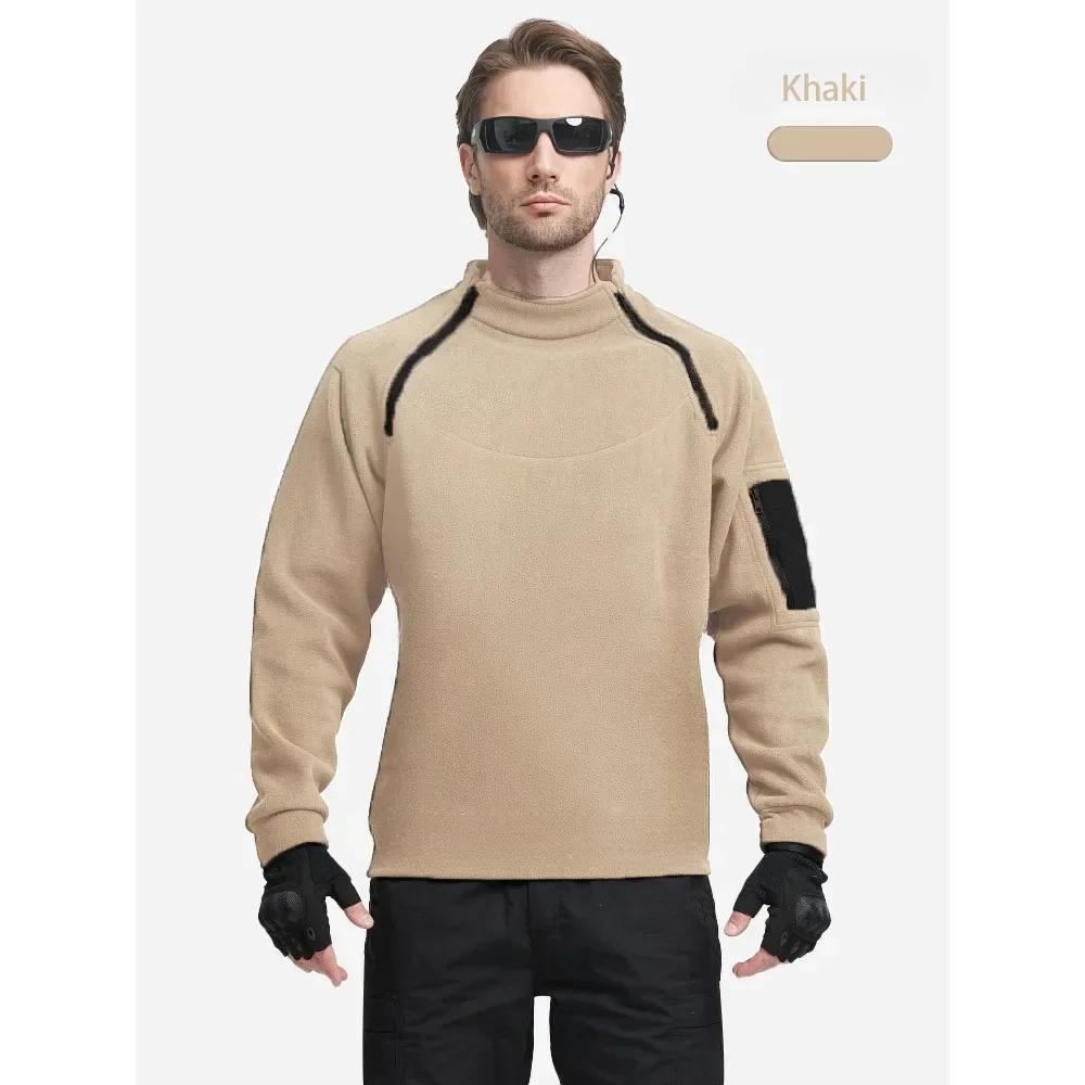 Men's Tactical Sweatshirt Outdoor Jacket 280g Polar Fleece Slim Casual Streetwear Fall Winter Warm Long Sleeve Sweatshirts