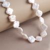 1String, White Natural Freshwater Pearls, Boho Lozenge Pearl Beads, 12mm, for DIY Jewelry Making, Unique Birthday Party Wedding Crafts, 36cm