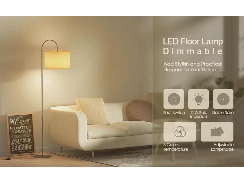 Nordic Modern LED Floor and Bedside Lamp with Remote Control