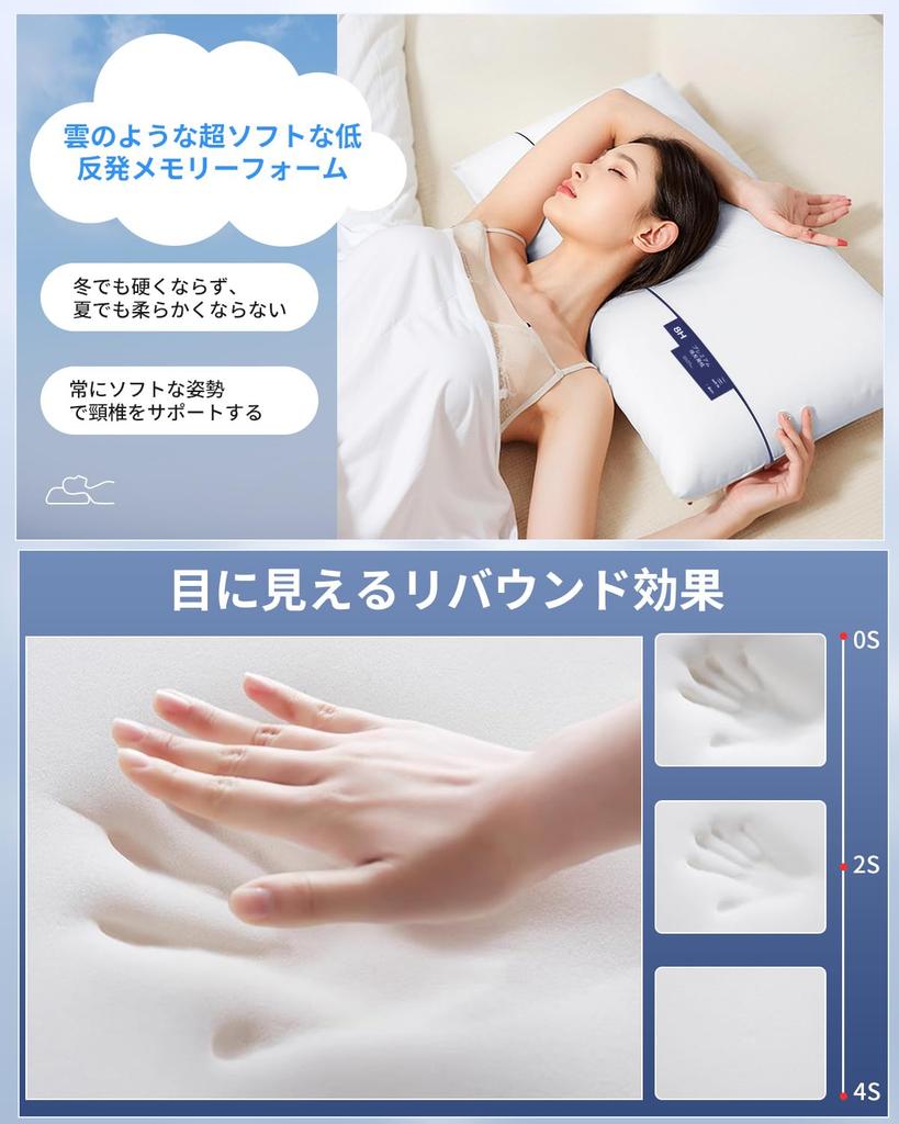 AEEZO Memory Foam Pillow with Pillowcase for Enhanced Sleeping Large Pillow Zero Neck Pain Suitable for Back and Side Washable Reduces Neck and