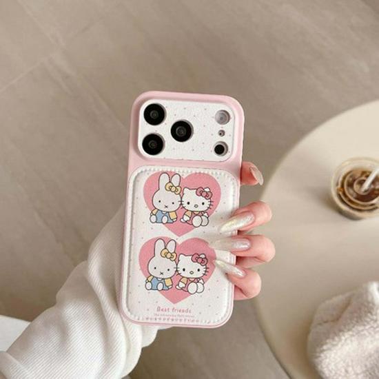 

Hello Kitty Double Heart iPhone 17 Pro Max Case, Personalized for 15/14 Pro Models iPhone 16 Pro Max
