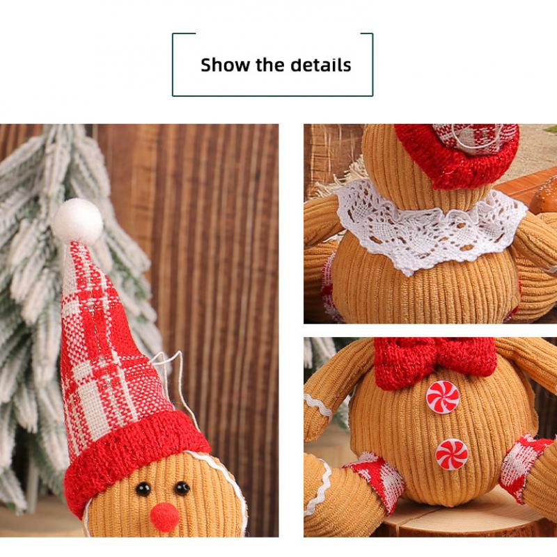 Christmas Gingerbread Man Doll Xmas Tree Hanging Ornament Pendants Kids New Year Gift Christmas Decoration For Home Navidad