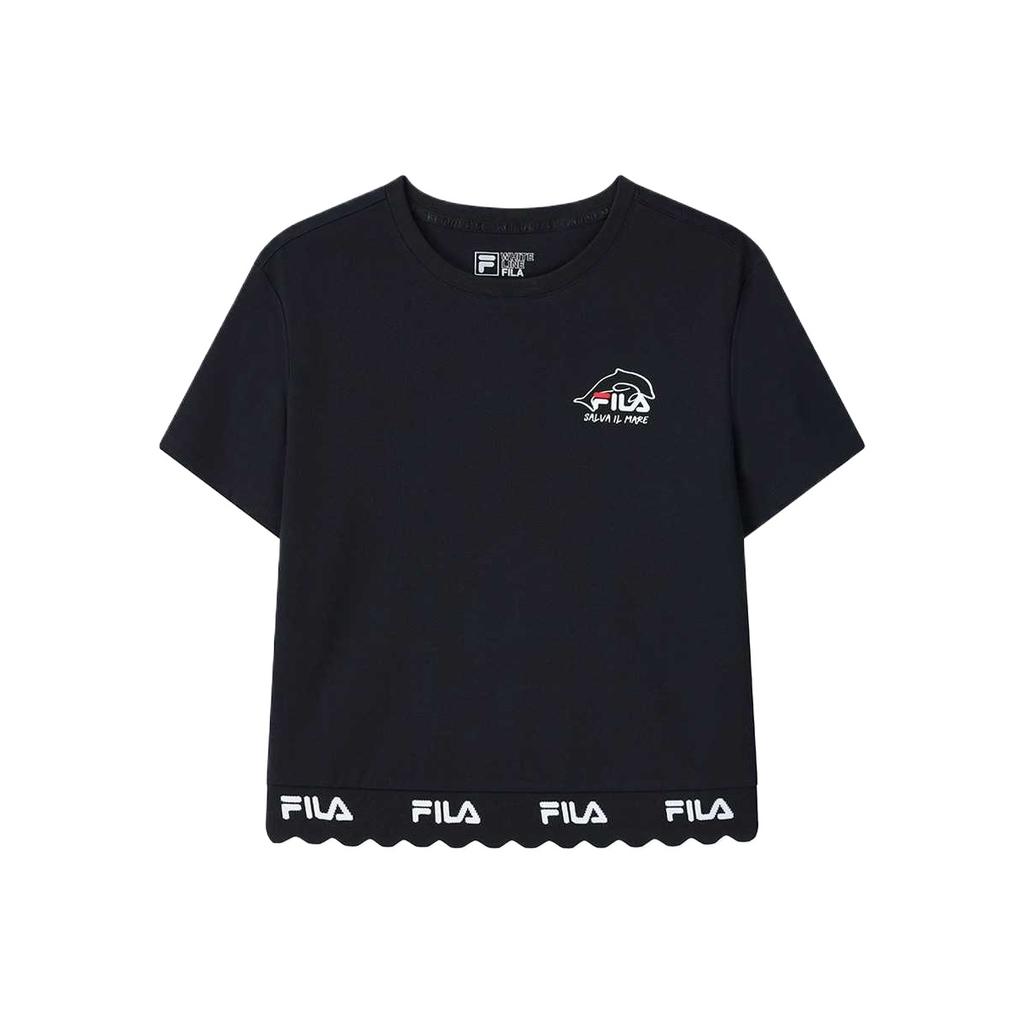 FILA Heritage Trendy Comfortable Stylish Short Sleeve Regular T-Shirt Women Tops F11W128121F-NV