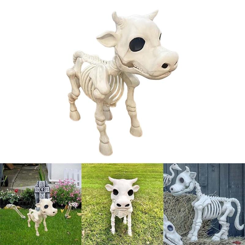 Horror Cow Bone Model for Halloween Easy To Assemble and Lightweight, Suitable for Various Project and Parties