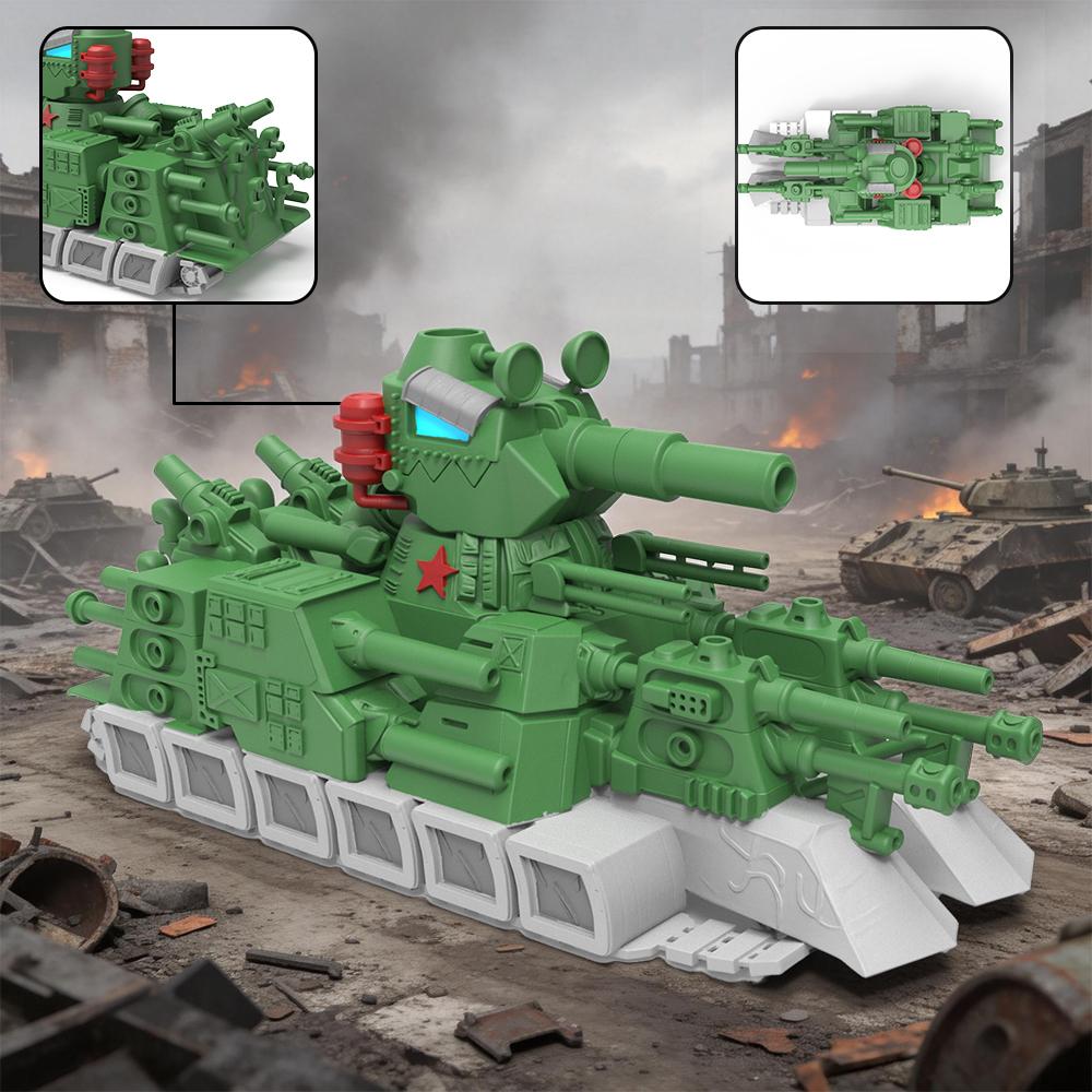 New Military Tank 3D Printed KV44 Carl Monster Tank Model Action Figures for Military Enthusiast Collectors of Model Figures
