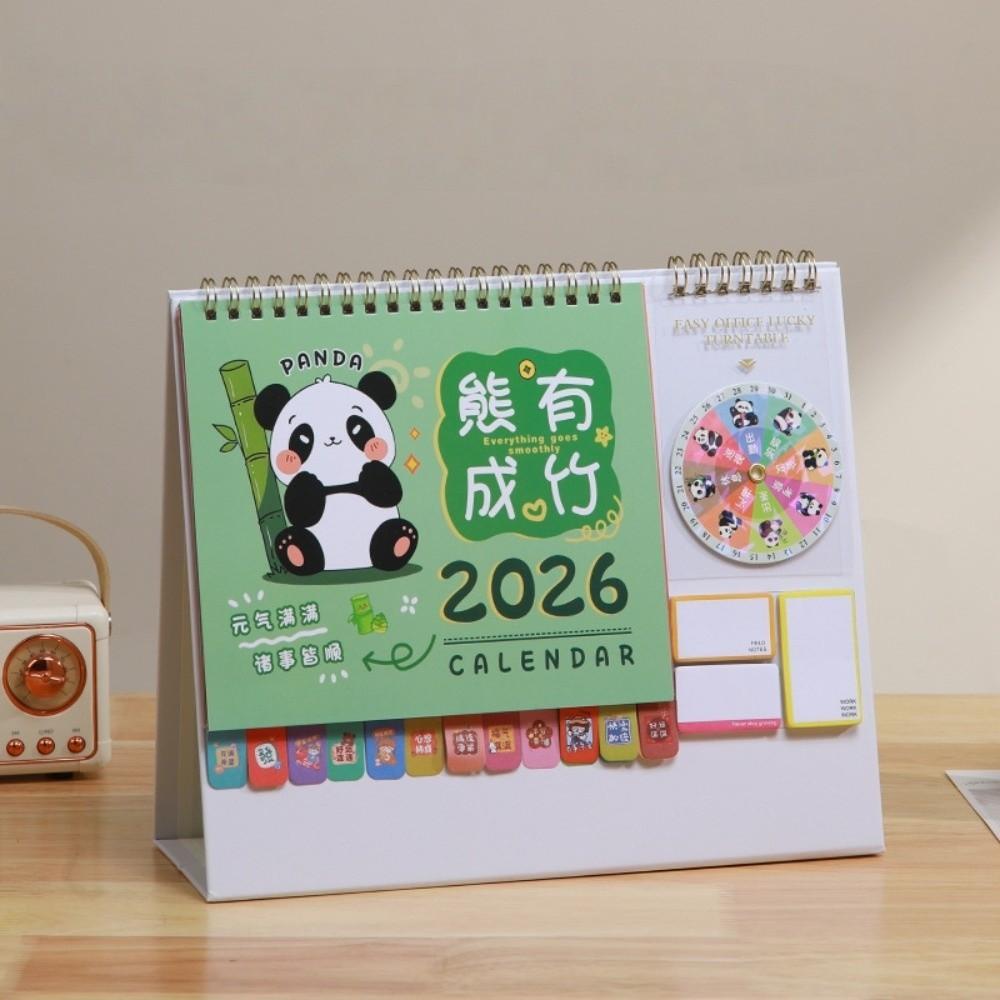 Month Date Display 2026 Desk Calendar Chinese New Year Style Standing Flip Calendar  Daily Planning