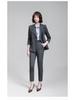 Women's Gray Double-Breasted Suit Set - 2025 Spring/Autumn British Style Formal Workwear