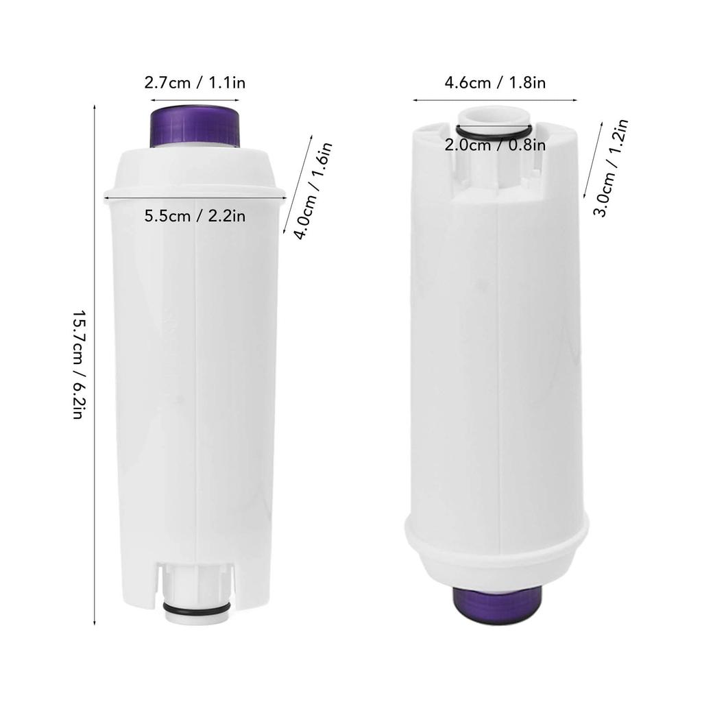 DeLonghi Coffee Machine Filters (DLSC002) - 3-Piece Replacement Water Filter Set, ABS Material for Improved Performance and Durability