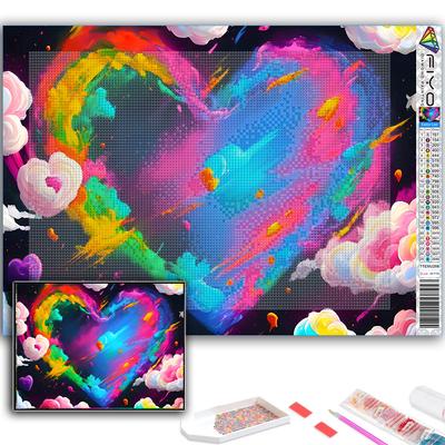 11.8x16.73 In Diamond Painting Full Round Drill Diamond Color Love Round Diamond Painting Handmade Diy Diamond Mosaic Painting Home Decoration