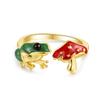 Unique Mushroom Frog-Ring for Women Cute Animal Shape Open Finger Ring Jewelry for Women Girl Stackable Ring Ornament
