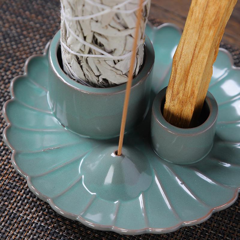 Ceramics Tray Bedroom Unique Candlestick Ambience Candle Holder Censer Crafts Decorative Ornaments