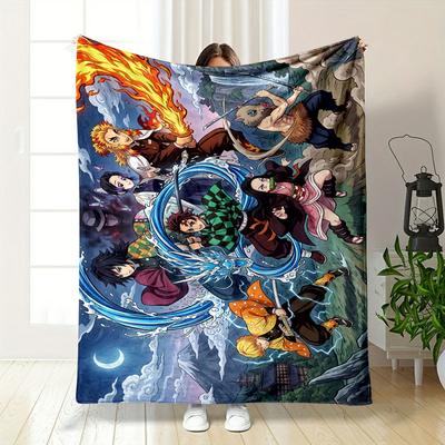 Characters Wielding Elemental Powers In a Dynamic, Action-packed Scene. for All Seasons Blanket Lunch Break Throw Gift