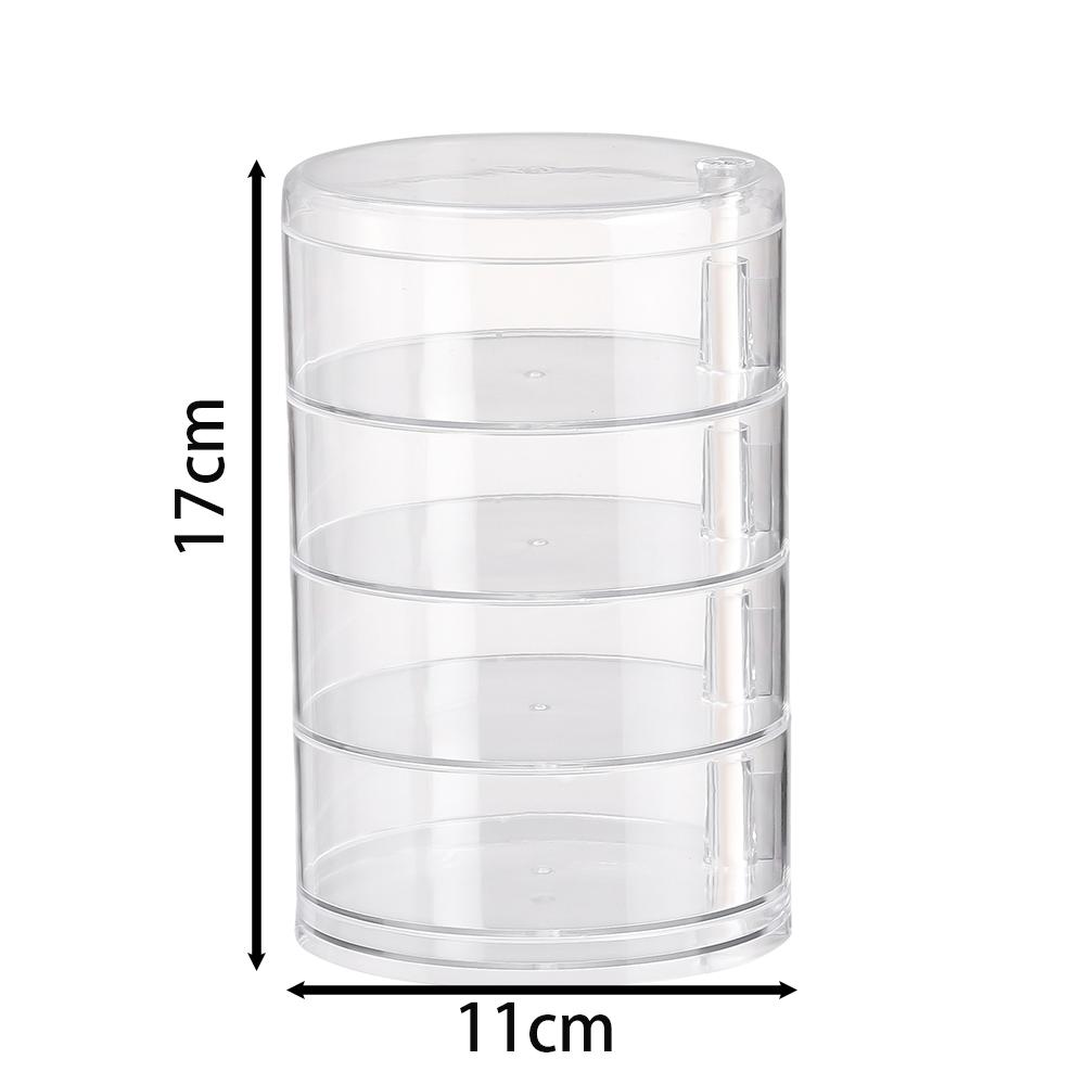 1pcs Multi Layer Rotating Transparent Round Jewelry Box for Earrings Necklace Bracelet Rack Display Shelf Jewelry Storage Box