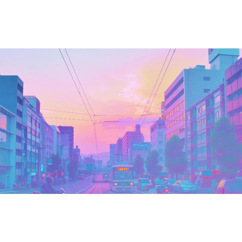 Classic Abstract Aesthetics Wall Art 80s Neon City Street Steam Wave HD Oil On Canvas Posters And Prints Home Bedroom Decor Gift