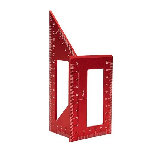 Aluminum Alloy Angle Ruler Woodworking Ruler 90 45 Degree Turn Ruler Multifunctional Tirangular Measuing Ruler Woodworking Tools