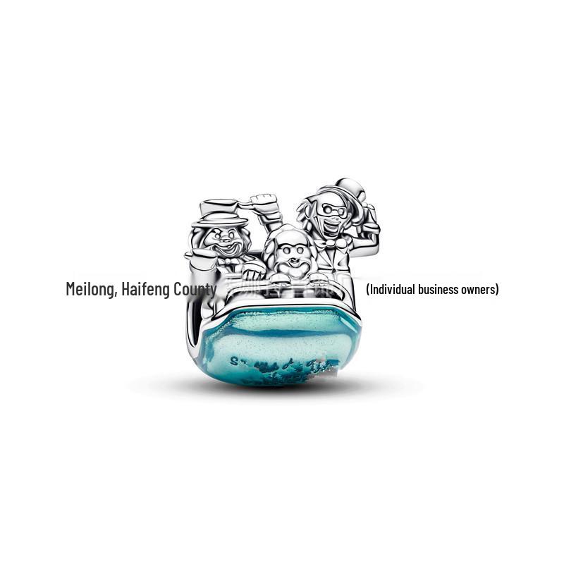 S925 White Copper Animal Charm Glass Beads - DIY Bracelet Accessories
