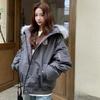 American Keep Warm Coat with Fur Hat Autumn Winter Thick Cotton Coat Fashion Trend Cotton Jacket Parker Coat