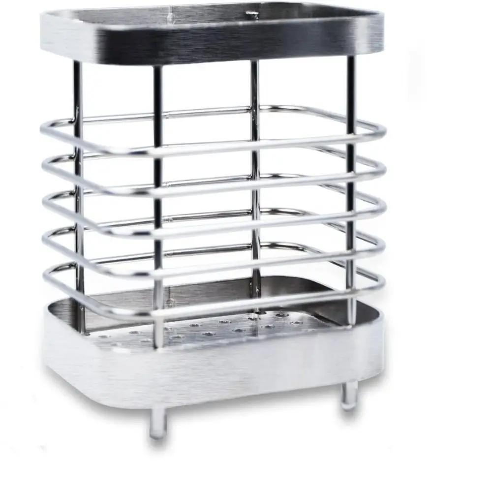

Stainless Steel Toothbrush Holder Drain Holder, Multifunctional Storage Rack, Drain Rack, Rust-proof Toothpaste Rack срібний