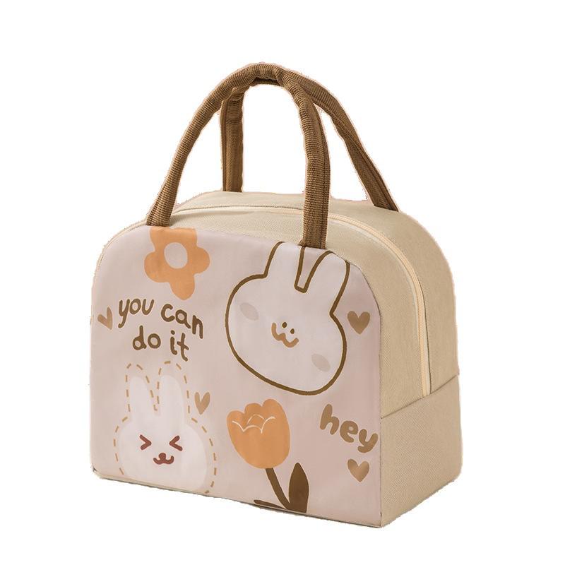 Compact Cartoon Bento Lunch Bag with Thickened Insulated Aluminum Foil