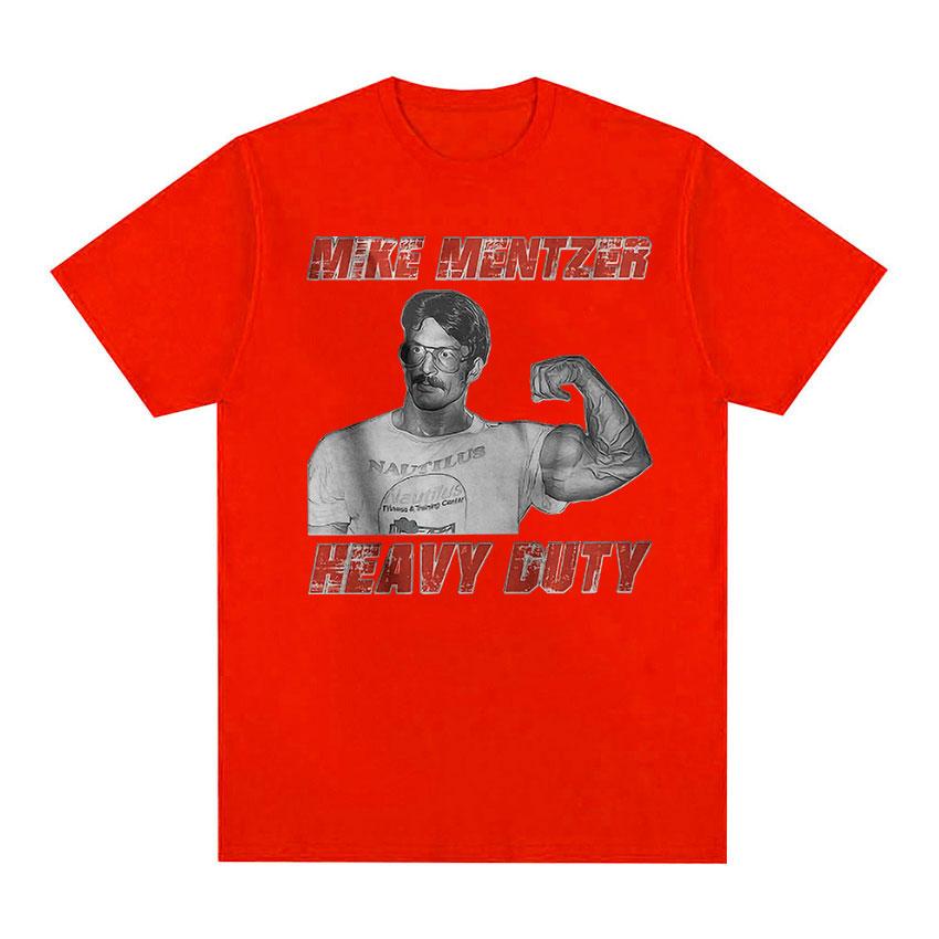 2025 Summer Vintage Mike Mentzer Graphic Man Bodybuilder Print Short Sleeve Men's 100% Pure Cotton Printed T-shirt Streetwear