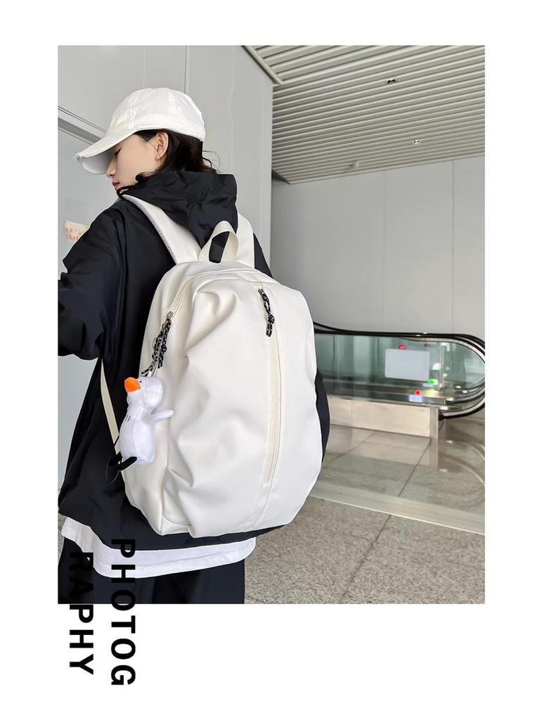 Unisex High-Capacity Solid Color Travel & School Backpack