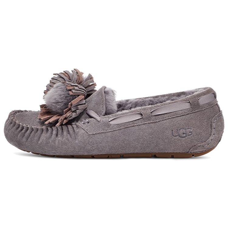 

UGG Dakota Tassels Slouchy Ball Style Loafers Women Loafers Purple Gray 1124031-SHA 36