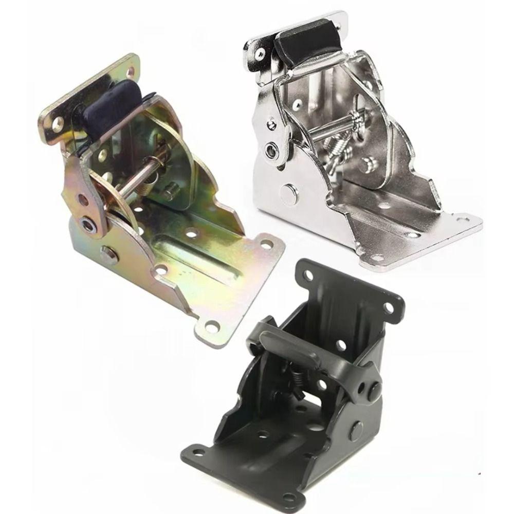 Steel Construction Self-Locking Hinge 90 Degree Folding Furniture Brackets Bed Leg Support