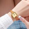 Leather Strap Watch Flower Wristwatch Quartz Watches for Women Clock Gift