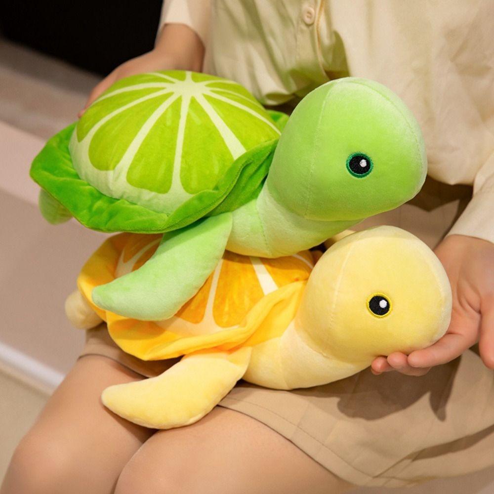 

Fluffy Lemon Tortoise Plush Toy Marine Animal Animal Sea Turtle Pillow Kids Birthday Christmas 25cm жовтий