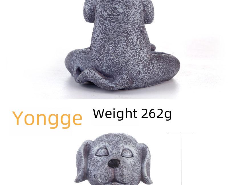 Zenový pes Buddha Meditační socha - Jógový pes v modlitební pozici pro dekoraci zenové zahrady