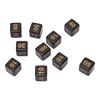 10Pcs Dice Set Plastic Right Angle 6 Sided Numbers Dice for Game Desktop Education Black