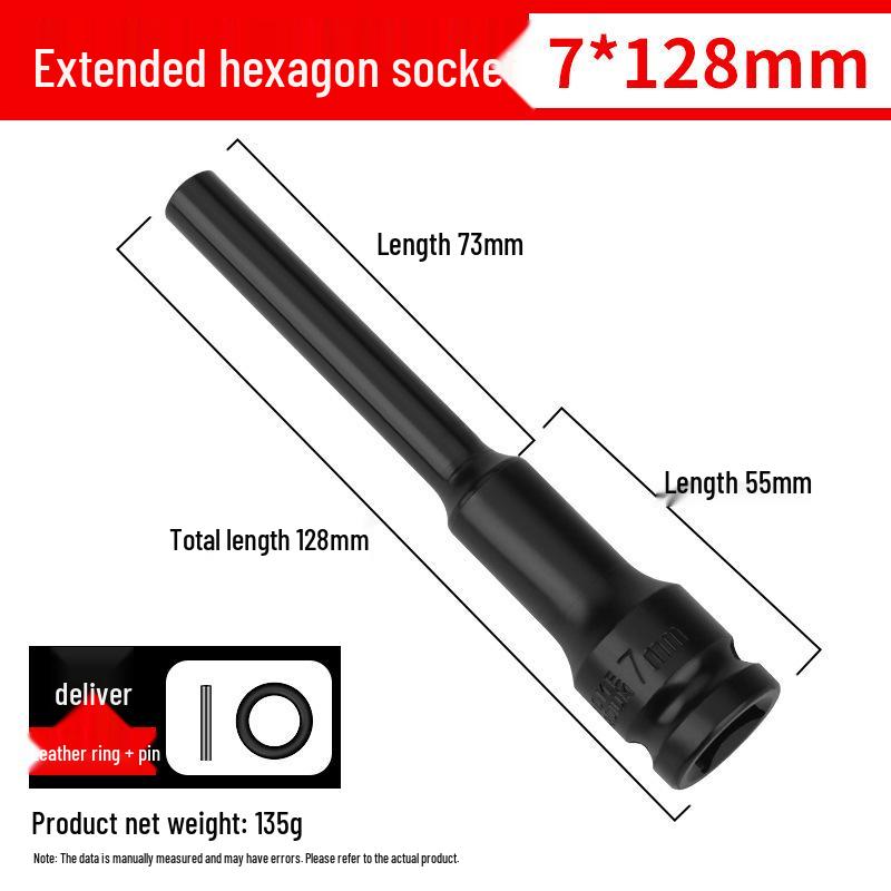Ultra-Thin Long Thin-Wall Impact Socket Wrench for Motorcycle & Electric Vehicle Repair