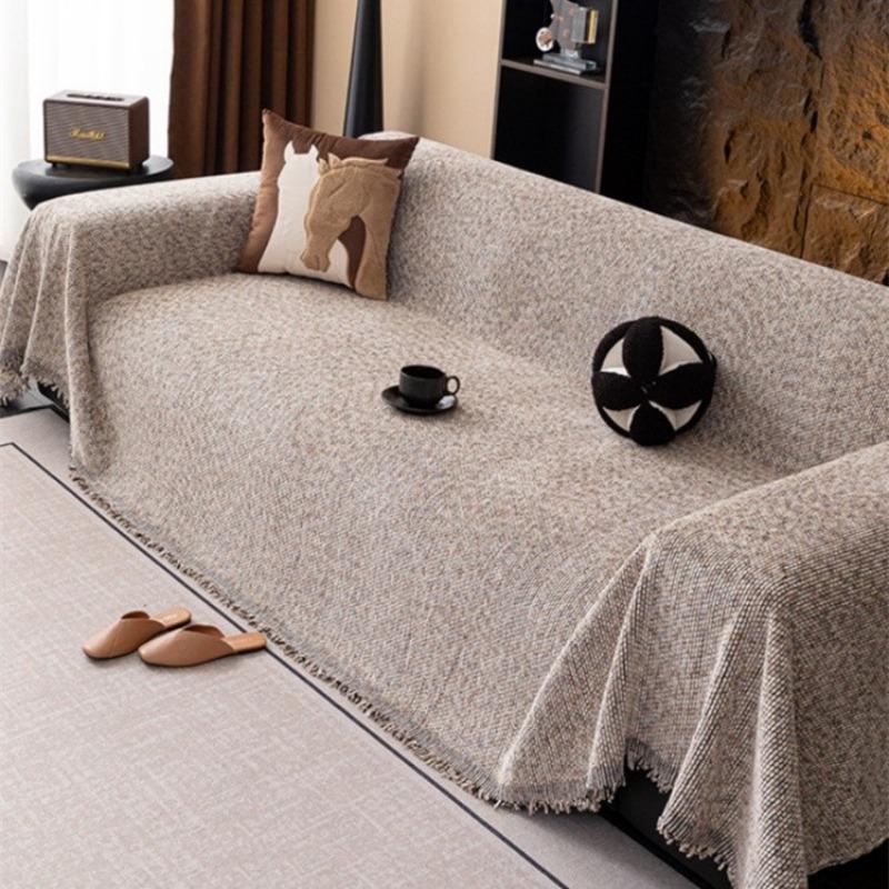 1pcs Thicken Chenille Blanket Classic All-inclusive Simple Couch Cover Towel Non Slip Office Nap Shawl Cushion Home Decoration