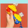 Adorable Fun Lion Dance Drum Squishy Silicone Keychain Cute Gift Accessory For Kids