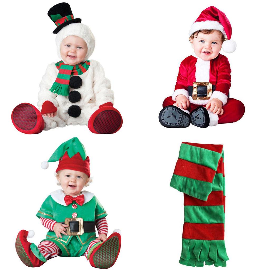Christmas Kids Snowman Velvet Cosplay Costume Soft Comfortable Gift Idea